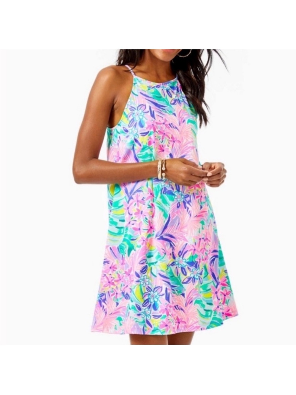 Lilly Pulitzer Margot swing dress size M It was all a dream pink purple - Picture 10 of 11